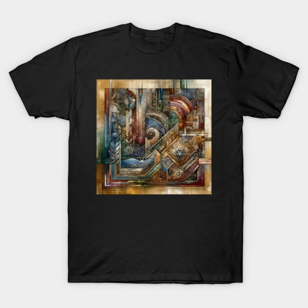 Mechanical Mosaic T-Shirt by heartyARTworks